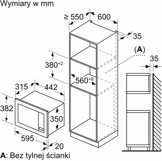 Микроволновая печь Bosch BFL623MB4 20л. 800Вт черный встраиваемая