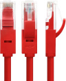 Greenconnect Патч-корд прямой 1.0m, UTP кат.5e, красный, позолоченные контакты, 24 AWG, литой, GCR-LNC04-1.0m, ethernet high speed 1 Гбит/с, RJ45, T568B