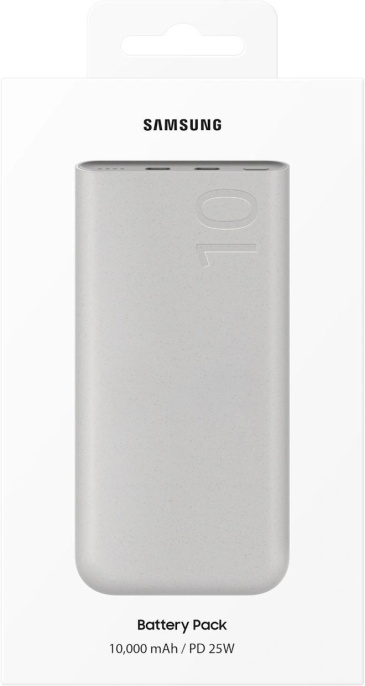 Мобильный аккумулятор Samsung EB-P3401 10000mAh PD3.0 25W 4.8A 2xUSB-C бежевый EB-P3401XURGRU