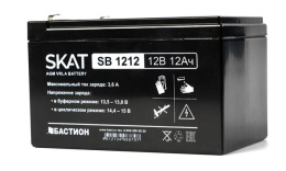 2535 Бастион SKAT SB 1212 АКБ СК 12В/12 Ач/F1/Срок службы 6 лет/1,5 л.г