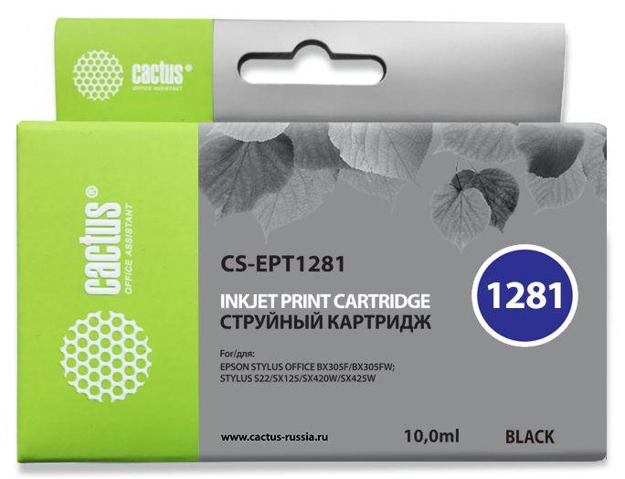 Картридж Cactus CS-EPT1281, T1281, черный / CS-EPT1281