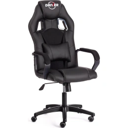 Кресло Tetchair driver 22 кожзаменитель/ткань, черный/черный 36-6/tw-11 19327