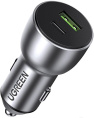 Автомобильное зарядное устройство UGREEN CD213 (60980) USB-C PD+USB-A QC 52.5W Fast Car Charger. Цвет: серый