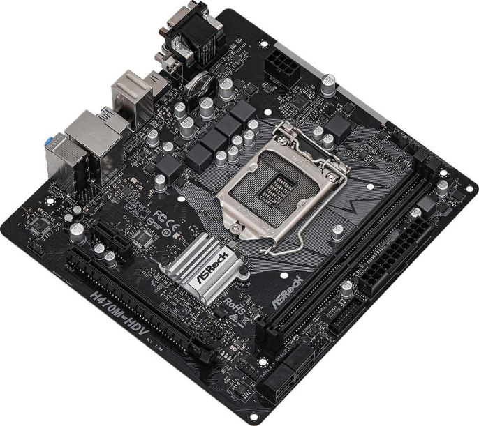 Материнская плата ASROCK H470M-HDV, LGA 1200, Intel H470, mATX, Ret