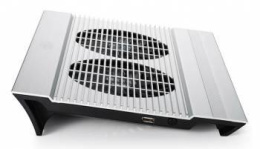 Подставка для ноутбука DeepCool N8, 17", 380х278х55 мм, 3хUSB, вентиляторы 2 х 140 мм, 1244г, серебристый [dp-n24n-n8sr]