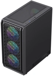 Корпус GameMax Forge MB без БП Черный, ATX, USB3.0,Зак.стекло,4*120мм ARGB вент+конт., пыл.фильтр