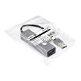 USB-Хаб (концентратор) 4-в-1 ExeGate DUB-4 (кабель-адаптер USB3.0 --> 4xUSB3.0, Plug&Play, корпус алюминиевый, серебристый) EX293981RUS