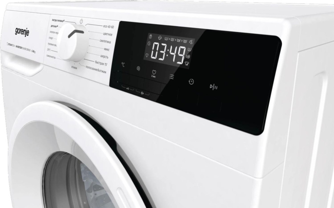 Стиральная машина Gorenje WNHPI84AS/R, с фронтальной загрузкой, 8кг, 1400об/мин, с паром, инверторная