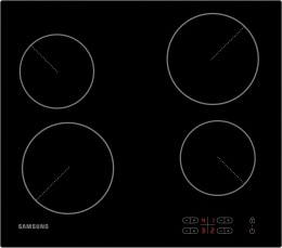 Электрическая варочная поверхность Samsung NZ64T3506AK/WT, конфорок: 4 шт.,  стеклокерамика,  независимая, черный