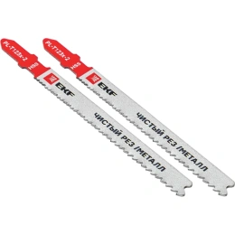 Пилки для электролобзика Professional T123X, чистый рез листового металла и Al, HSS, 2 шт EKF pl-t123x-2