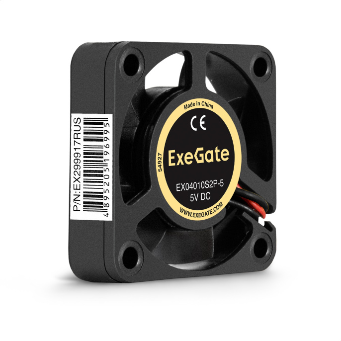 Вентилятор 5В DC ExeGate EX04010S2P-5 40x40x10 мм, Sleeve bearing подшипник скольжения , 2pin, 5000RPM, 24dBA EX299917RUS