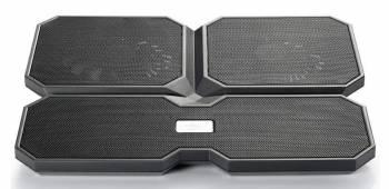 Подставка для ноутбука DeepCool Multi Core X6, 15.6", 380х295х24 мм, 2хUSB, вентиляторы 4 х 900г, черный [dp-n422-mcx6]