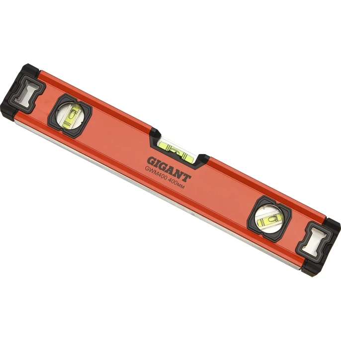 Алюминиевый магнитный строительный уровень Gigant 400 мм GWM400
