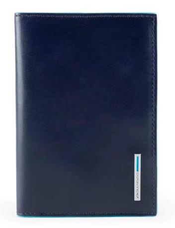 Обложка для паспорта Piquadro Blue Square PP5255B2/BLU2 синий кожа натуральная