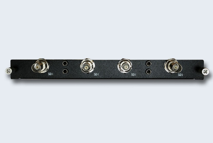 TNTV/TNT MMS-4I-SDI Карта интерфейсная, SDI+AUDIO, 4 внешних входных порта: SDI+MINIJACK, интегрированный конвертер видеоразрешений/scaler;для коммутаторов серии MMS-xxxxIPB