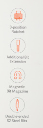 Отвертка с насадками Xiaomi Mi 16-in-1 Ratchet Screwdriver, 16 предметов, в жестком кейсе [bhr4779gl]