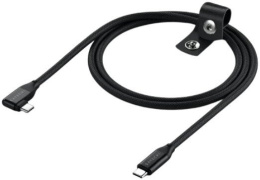 Кабель угловой вправо Satechi Right Angle 240W PD USB-C to USB-C Cable. Длина: 1м. Цвет: черный (AP-YCR100K)