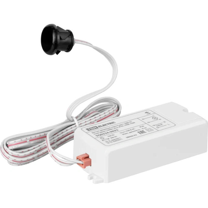 Датчик движения TDM ELECTRIC ДДК-01 500Вт, 6см, IP20, 230В, логика срабатывания - повторное движение SQ0324-0033