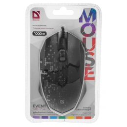 Мышь проводная DEFENDER Event (Явление) MB-754 черный (USB, 1000dpi, 3but) (52754)