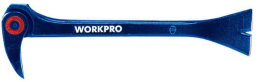 Монтировка WorkPro WP245007 (с переставной лапой, головка поворачивается примерно на 90 градусов и фиксируется в 5 положениях, приподнятая ударная поверхность головки позволяет наносить удары как молотком, два скошенных паза для гвоздей с отполированными 