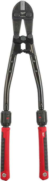 Болторез Milwaukee 4932464851 24"-30"/610-760мм с телескопическими рукоятками, лезвия из кованой стали, поворотная головка для регулировки угла, отверстия для шнурков