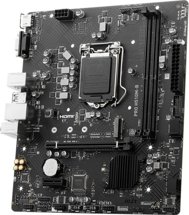 Материнская плата MSI PRO H510M-B 10Gen only , LGA 1200, Intel H470, mATX, Ret