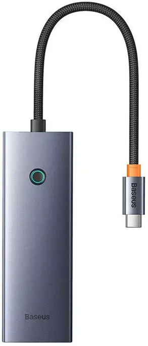 Хаб Baseus UltraJoy Series B0005280B811-11 4-Port USB-C to USB 3.0*3+RJ45*1+USB-C Space Grey (BS-OH109)