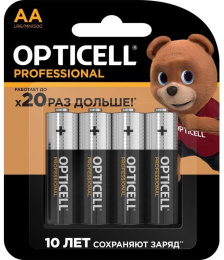 AA Батарейка OPTICELL Professional LR6, 4 шт.