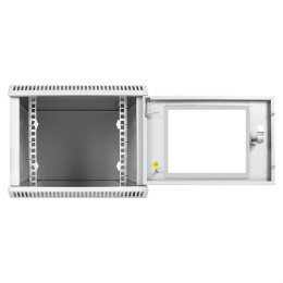Шкаф телекоммуникационный 10" настенный 6U ExeGate EC-WM-6U.280.G.GREY (10”, 6U, 350x280x287mm (ШхГхВ), передняя дверь закаленное стекло, пыле- и влагозащита IP23, светло-серый RAL 7035) EX298623RUS