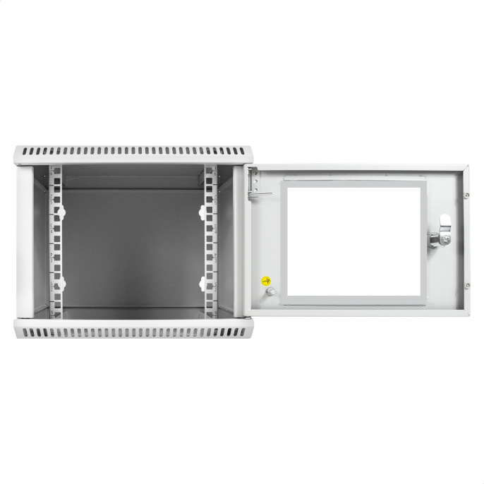 Шкаф телекоммуникационный 10" настенный 6U ExeGate EC-WM-6U.280.G.GREY (10”, 6U, 350x280x287mm (ШхГхВ), передняя дверь закаленное стекло, пыле- и влагозащита IP23, светло-серый RAL 7035) EX298623RUS