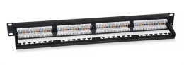 Cabeus PL2-24-Cat.5e-Dual IDC Патч-панель 19" (1U), 24 порта RJ-45, категория 5e, Dual IDC, с задним кабельным организатором