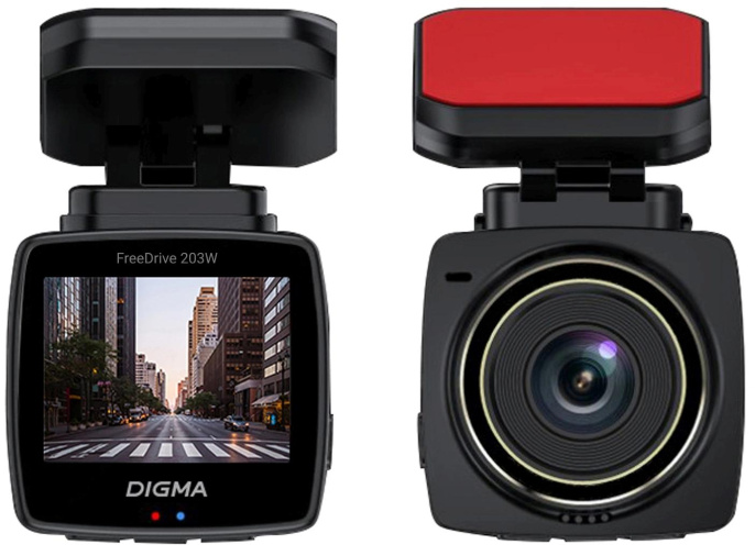 Видеорегистратор Digma FreeDrive 203W, черный