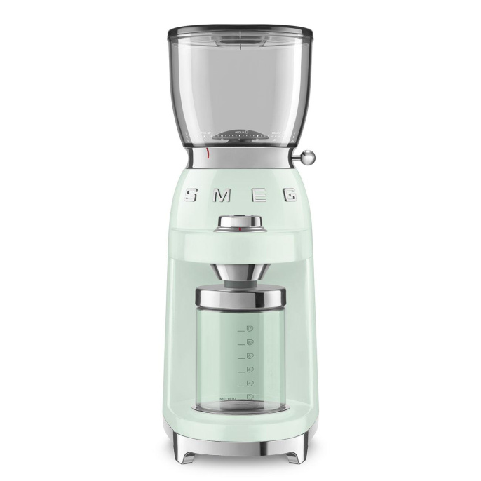Кофемолка SMEG Стиль 50-х, Кофемолка с коническими жерновами, пастельный зеленый CGF01PGEU