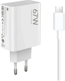 Сетевое зар./устр. Xiaomi BHR9465EU 67W 6A PD USB Type-C универсальное белый