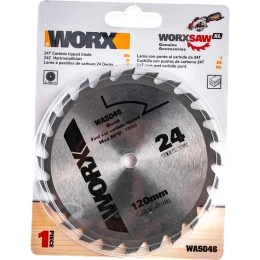 Пильный диск (24T; 120х1.2х9.5 мм) твердосплавный WORX WA5046