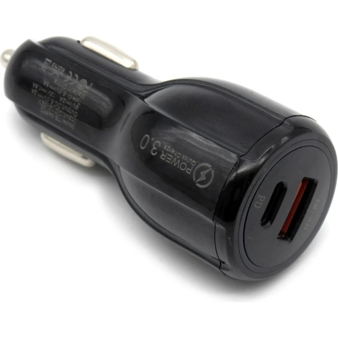 автомобильное зарядное устройство Вымпел USB 1Type-C +1USB, PD+QC3.0 9210