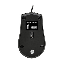 Мышь ExeGate Professional Standard SH-9031 (USB, оптическая, 1000dpi, 3D, 3 кнопки и колесо прокрутки, длина кабеля 1,35м, черная, Color Box) EX280438RUS