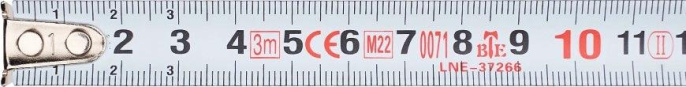 Рулетка строительная AMO R303, 3м x 13мм [851506]