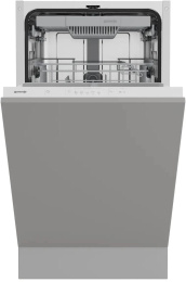 Встраиваемая посудомоечная машина Gorenje GV523E10WE,  узкая, ширина 44.8см, полновстраиваемая, загрузка 11 комплектов, серебристый