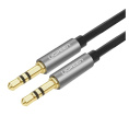 Кабель UGREEN AV119-10734 AUX 3.5mm (M) to AUX 3.5mm (M), позолоченные коннекторы, Качество стереозвука Hi-Fi, силиконовый круглый, 1.5m, Black