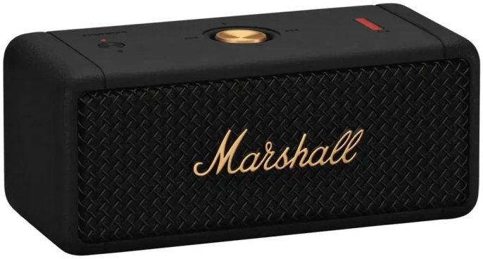 Портативная колонка Marshall Emberton II Black and Brass (1006234) (мощность: 20 Вт, 60-20000 Гц, питание: аккумулятора, Bluetooth 5.1, время работы: до 30 часов, время зарядки: 3 часа, IP67)