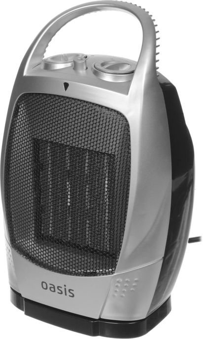 Тепловентилятор Oasis KS-15 RP 1500Вт серый (КS-15 RР)