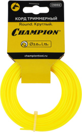 Леска для садовых триммеров CHAMPION C5002,  2мм, 15м