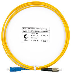 Оптический патч-корд simplex FC-SC 9/125 SM Cabeus FOP(s)-9-SC-FC-2m 2 метра желтый LSZH