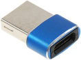 Адаптер USB2.0 PREMIER 6-071,  USB 2.0 A(m) (прямой) -  USB Type-C (f) (прямой),  пакет,  синий