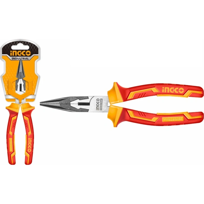 Диэлектрические длинногубцы INGCO 160 мм INDUSTRIAL HILNP28168