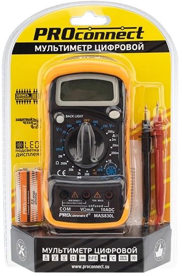 Мультиметр цифровой PROCONNECT MAS830L DT850L, ручной [13-3021]