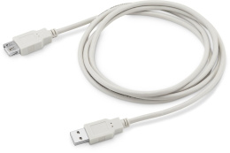 Кабель-удлинитель USB2.0 Buro Reversible, USB A m - USB A f , 1.8м, серый