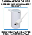 Помпа для 19л бутыли Aqua Work A2 электрический белый картон (36064)