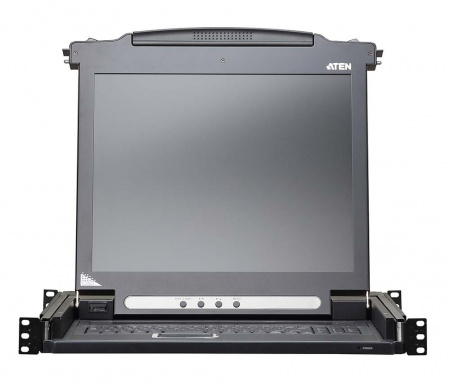 KVM консоль ATEN 17" Single Rail LCD Console PS/2-USB, VGA CL1000M-ATA-RG
